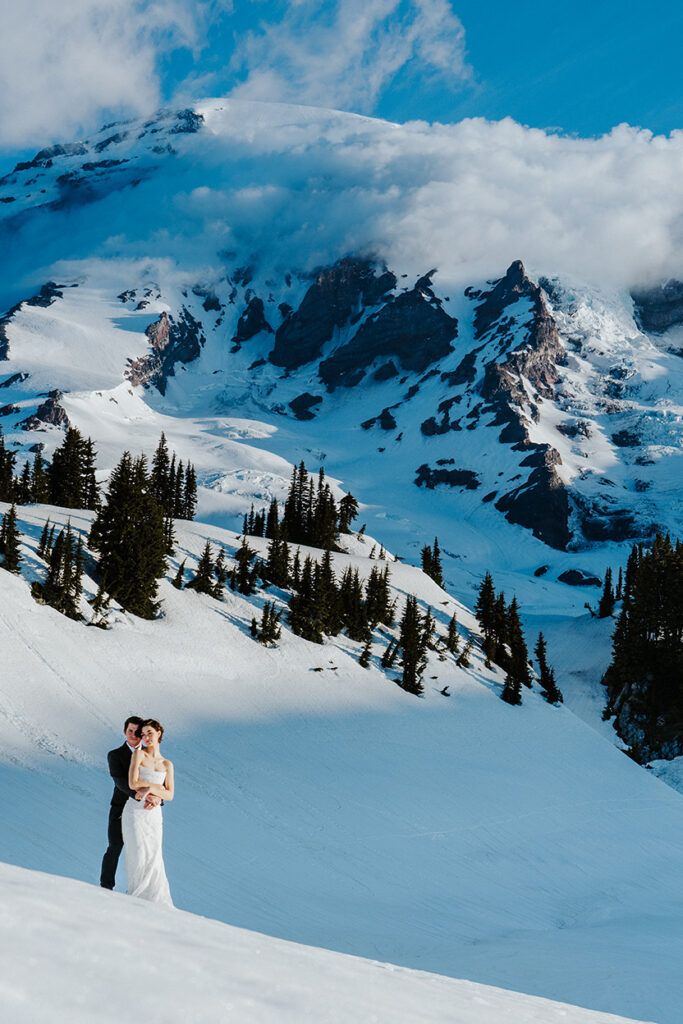 Mount Rainier Wedding Photo